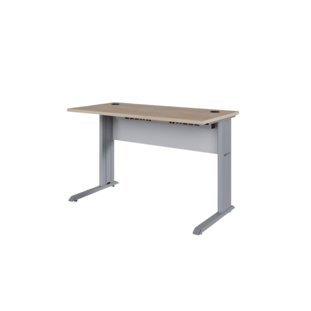 Mesa De Trabalho Retangular Com Calha "J" Metálica E Pés Metálicos 900x600x740mm