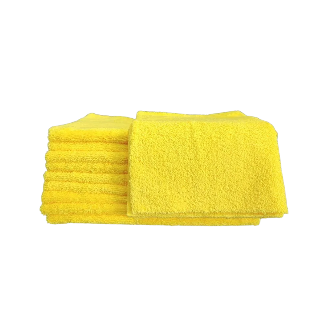 Flanela Amarela 38x58 Overlocado Com 12 Unidades