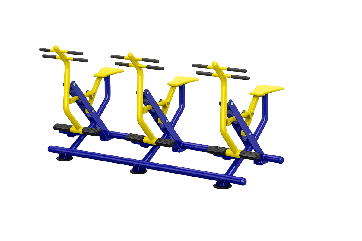 Simulador de Cavalgada Triplo – Galvanizado a Fogo