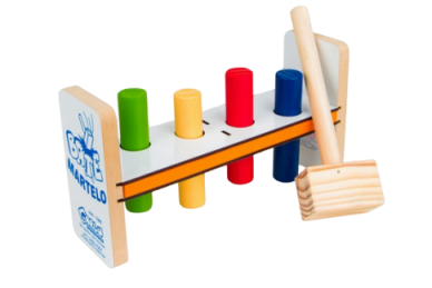 Bate martelo - Brinquedo Educativo em MDF e Madeira