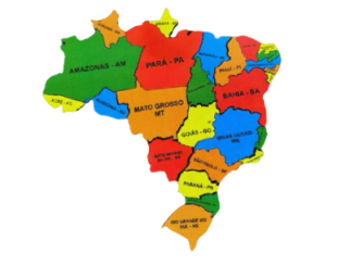 Quebra-cabeça Mapa do Brasil - 26 Peças