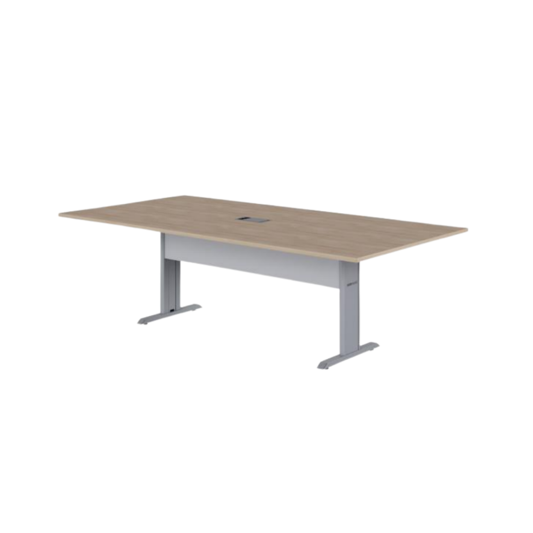 Mesa De Reunião Retangular Com Caixa De Tomadas 2400x1200x740mm