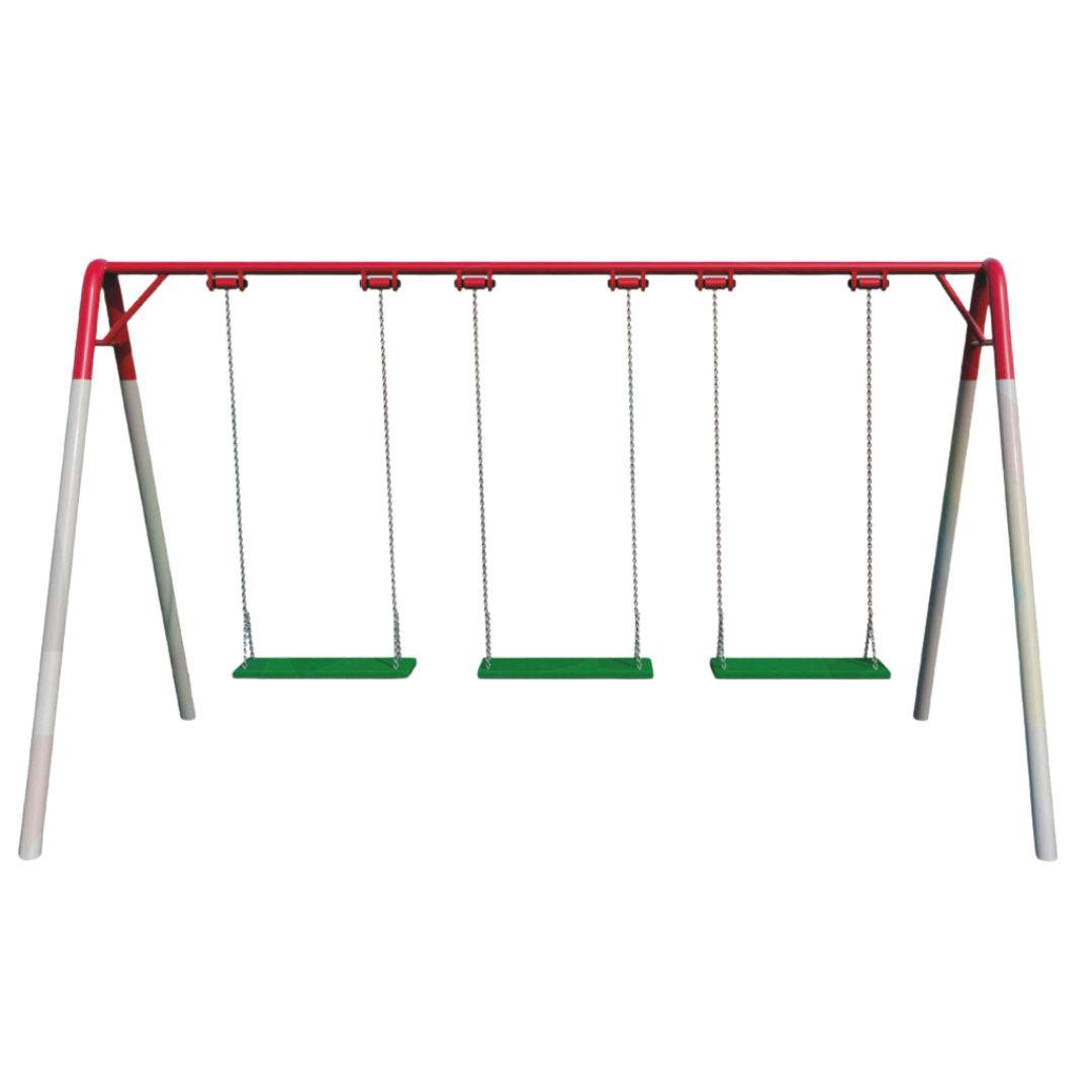 Balanço Triplo Metálico para Playground – Estrutura Galvanizada