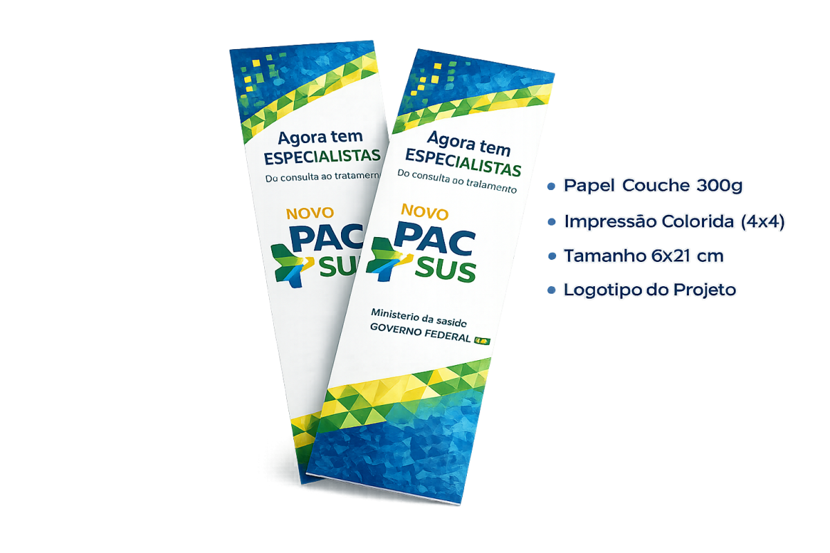 Marcador de Página em Papel Couchê 300g