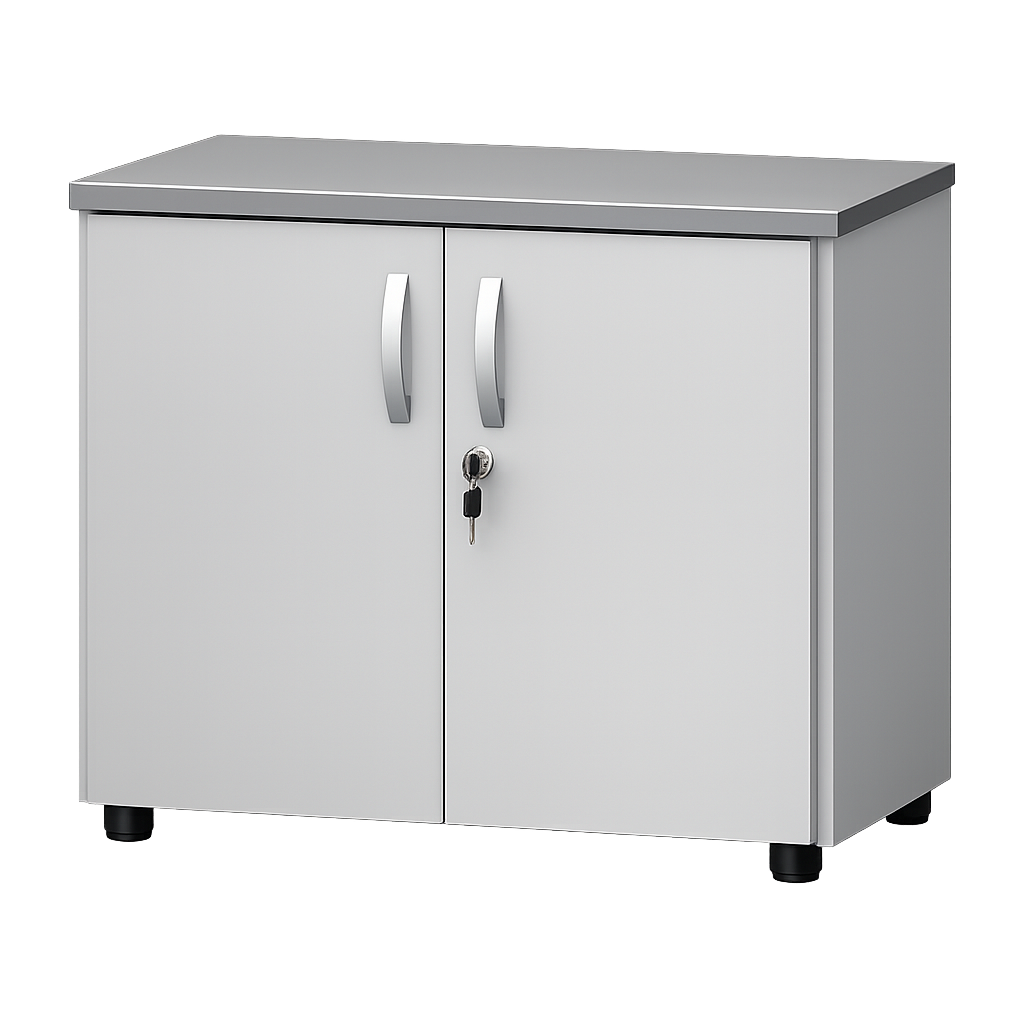 Armário Baixo Em Mdp Com 2 Portas E Chave