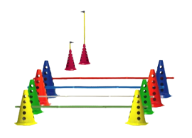 Kit Barreiras de Agilidade com cones e Bastões - 10 unidades