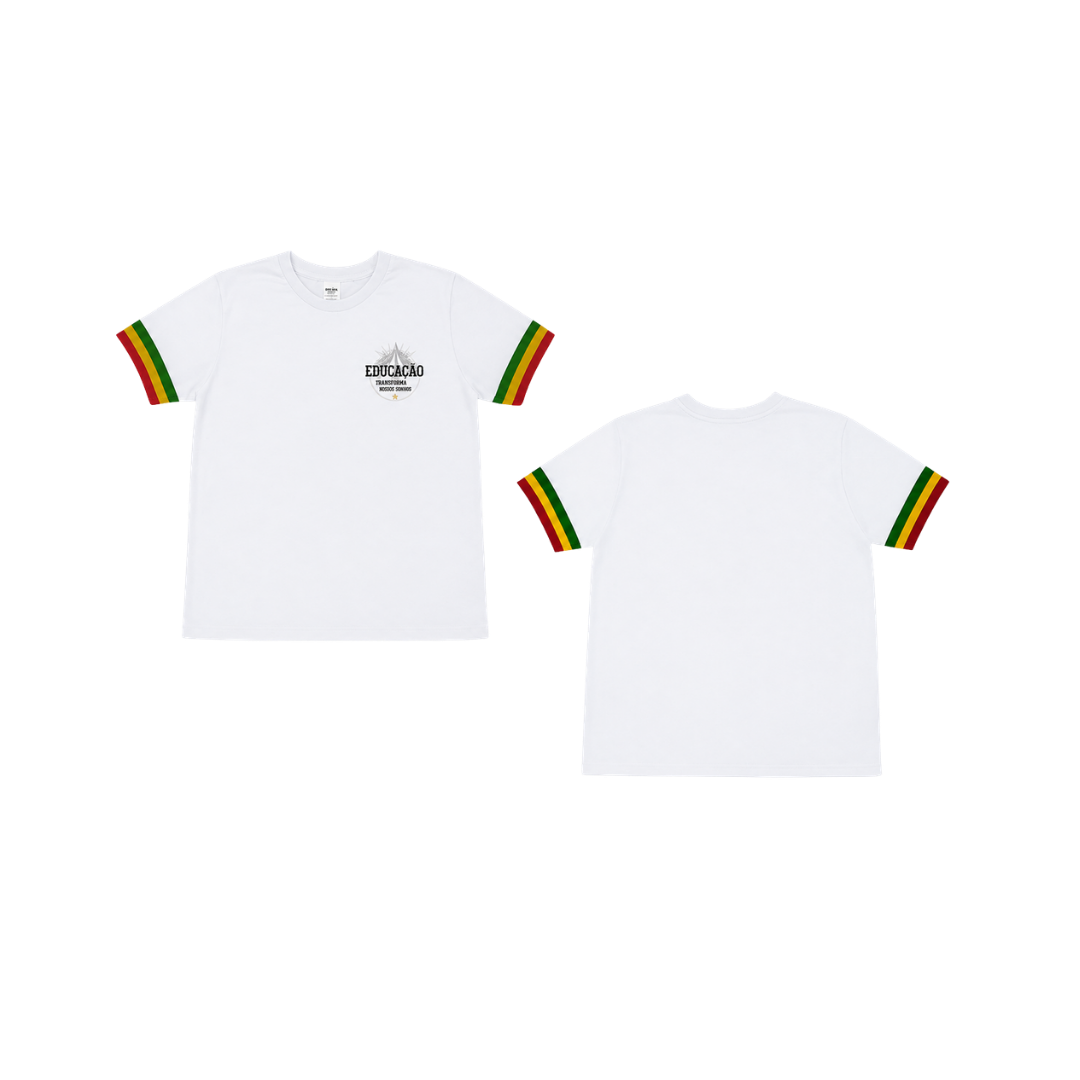 Camiseta Para Uniforme Escolar Unissex Em Meia Malha Manga Curta