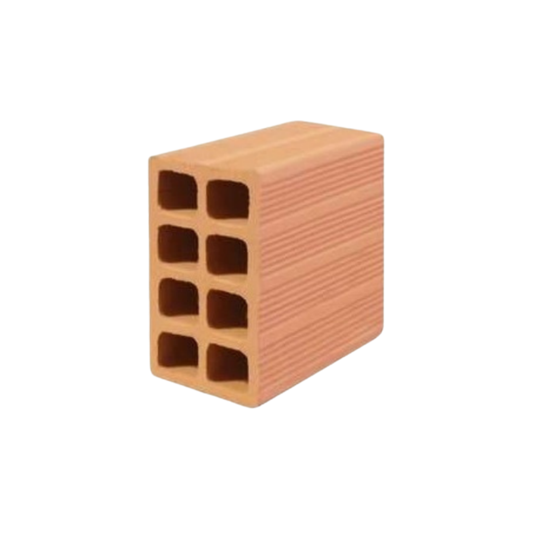 Colonial Bloco Cerâmico Para Alvenaria 8 Furos 09 X 19 X 19 Cm