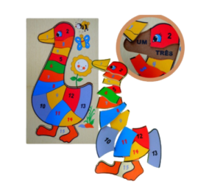 Pato Numérico- Painel Educativo de Encaixe