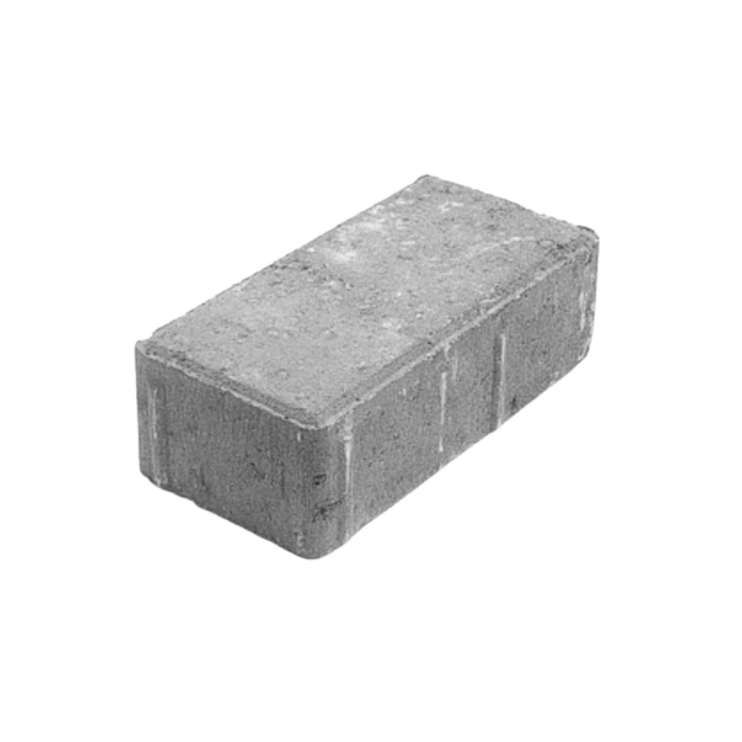 Piso Intertravado Retangular Cinza Natural 10 X 20 X 10 Cm