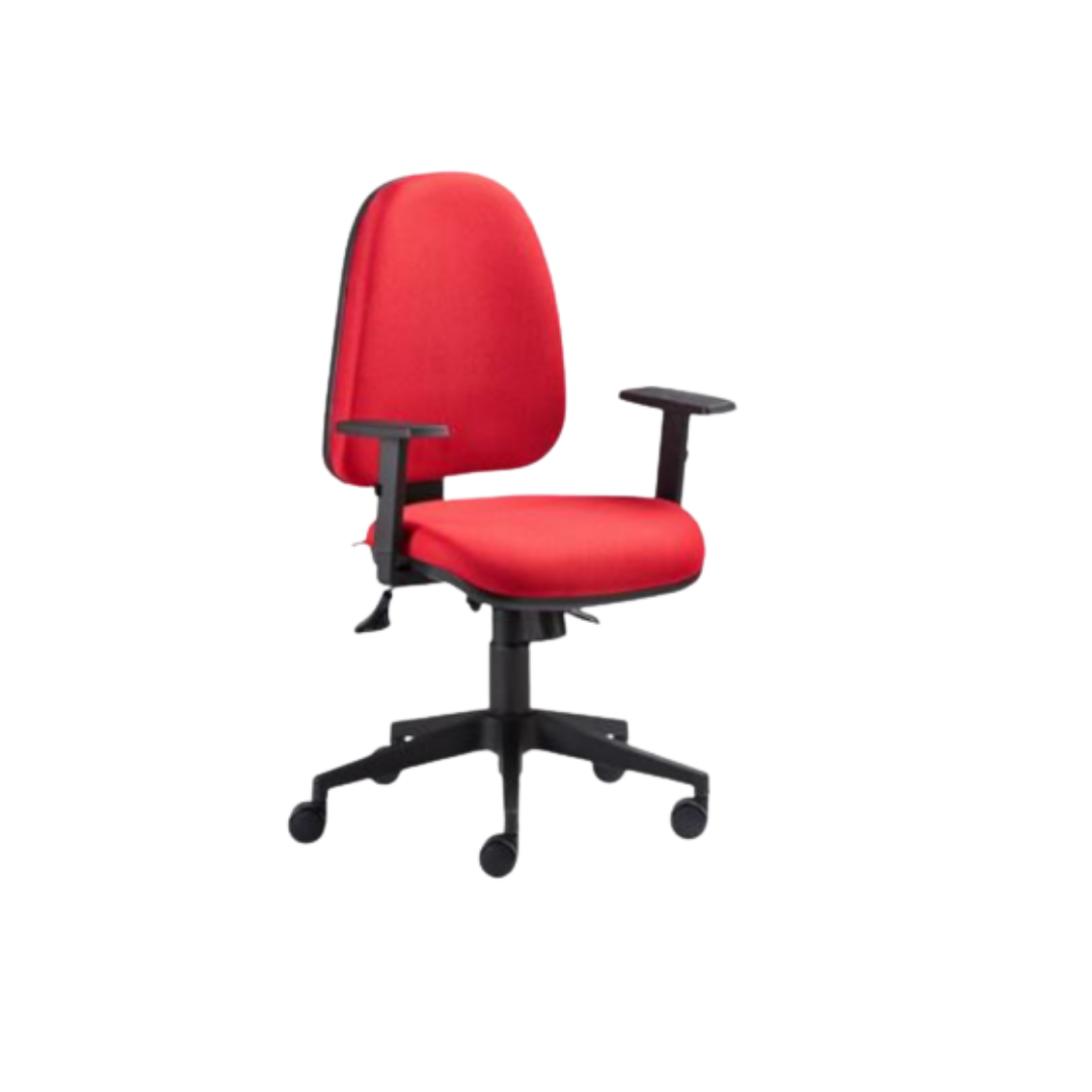 Cadeira Giratória Encosto Médio Com Braços Reguláveis