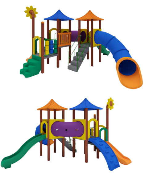 Circuito de Atividades 10 - Playground Modular Infantil com Torres e Acessórios